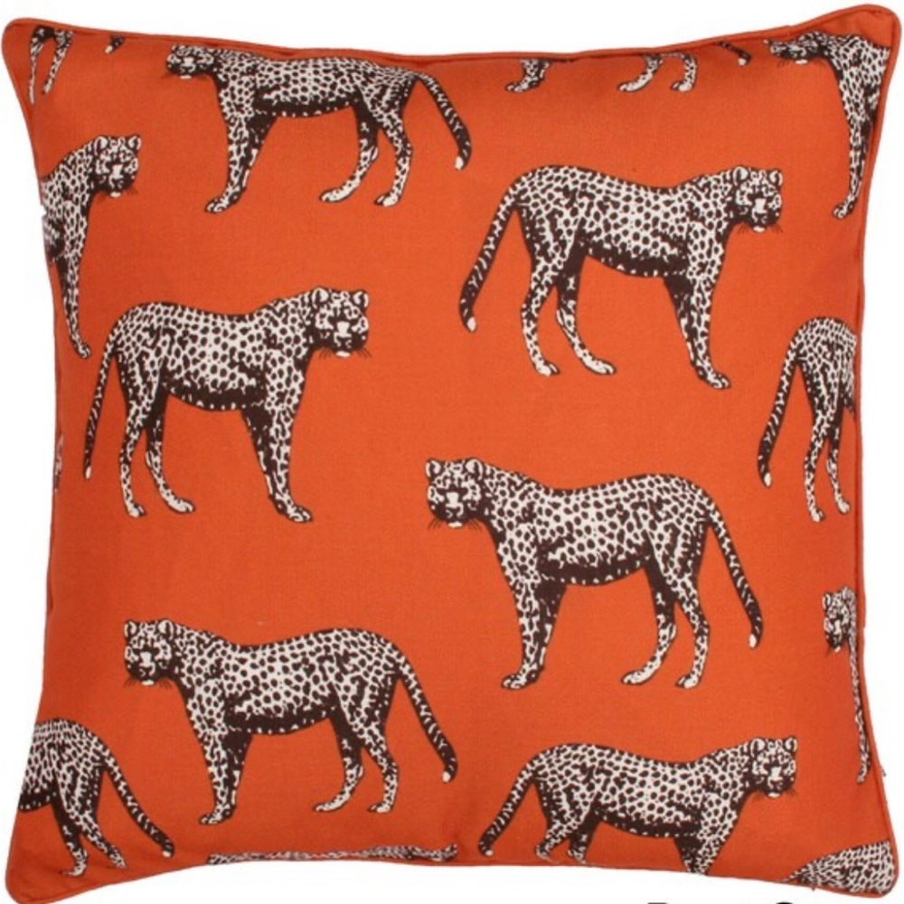 Reversible Animal Print Throw Pillow – Leopard & Cheetah Design – 19” x 19”